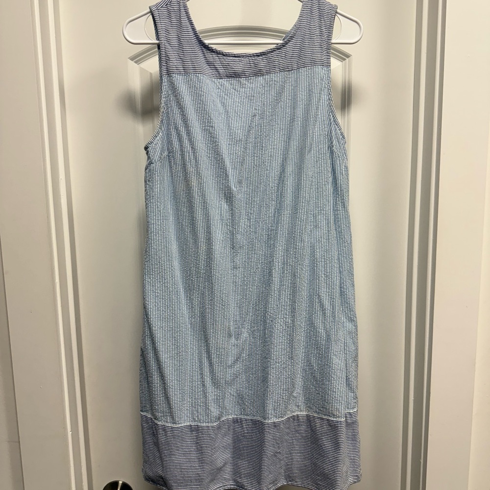 Vineyard Vines Blue Striped Sleeveless Dress